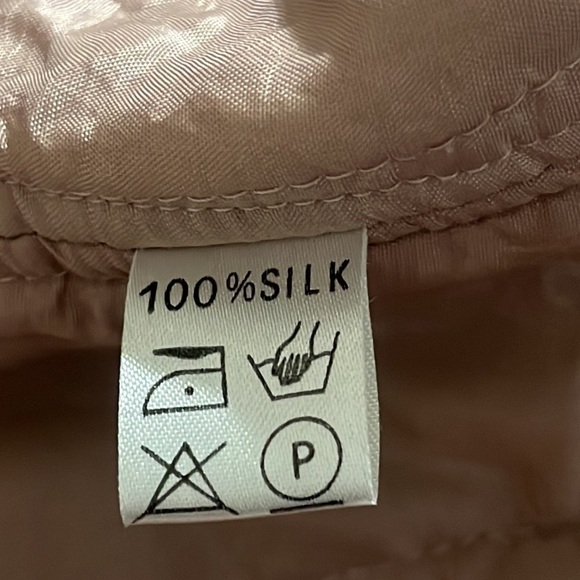 VINTAGE ART TO WEAR SILK HOODED WOMENS MAUVE, BLUE JACKET, SIZE L - Picture 10 of 12